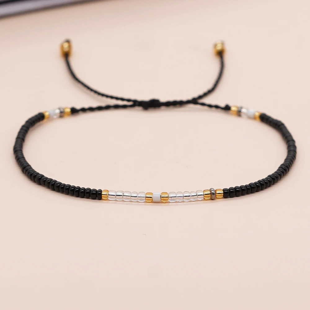 Go2boho 2024 Fashion Beaded Bracelets Boho Handmade Minimalist Tiny Glass Bead Jewelry Design Simple Gifts For Women Men