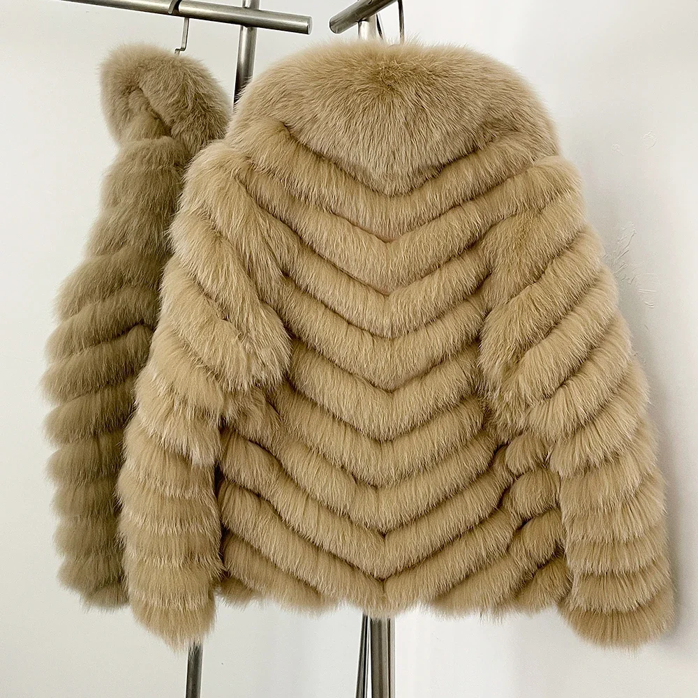 OFTBUY-abrigo largo de piel para mujer, ropa de invierno, chaqueta de piel de zorro de otoño, abrigo de piel auténtica cálido a la moda, ropa de calle de manga larga para mujer