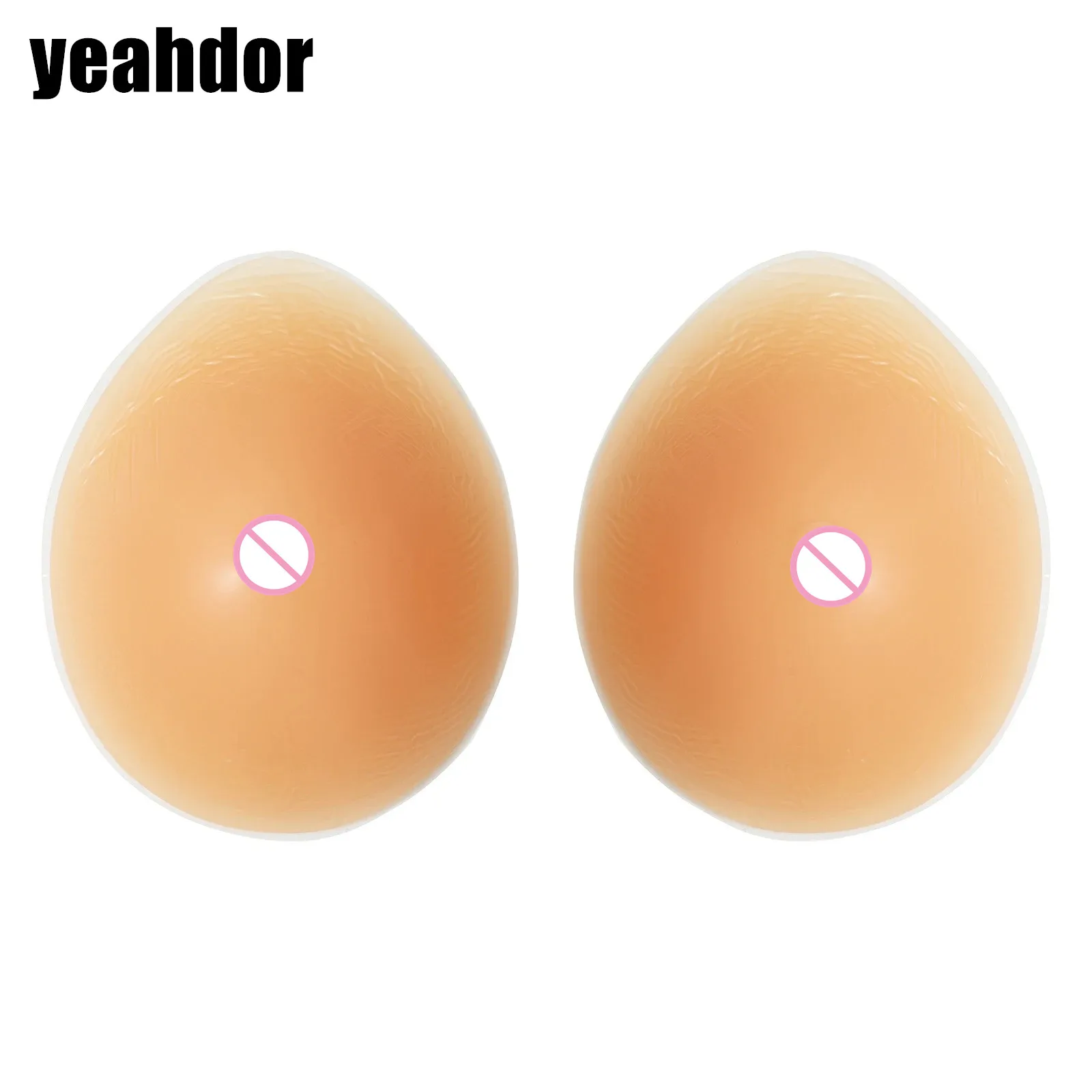 2Pcs Nude Soft Silicone Breast Pad Waterdrop Shaped Fake Breast Mastectomy Prosthesis Breast Pad