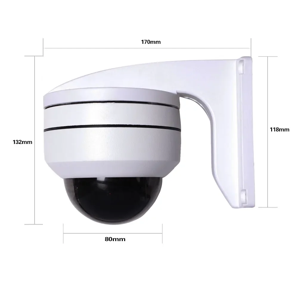 Outdoor PTZ Dome IP Camera POE 5MP 5X Optical Zoom Motion Detection Night Vision With Bracket Security P2P Hikvision Compatible