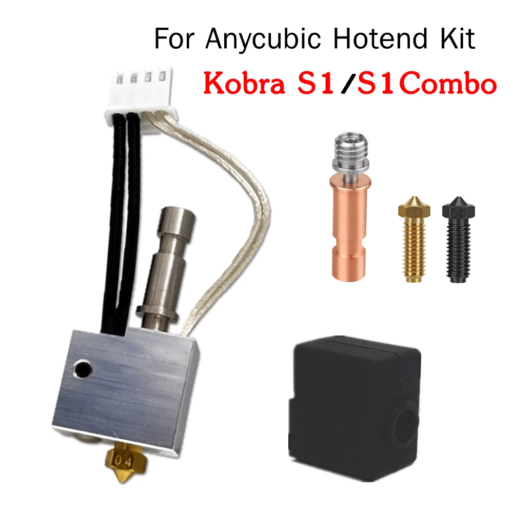 

For Anycubic Kobra S1 Upgrade Hotend Bi-metal Heatbreak Throat Kobra S1 Combo Hot End Kit 3D Printer S1C Hotend Accessories