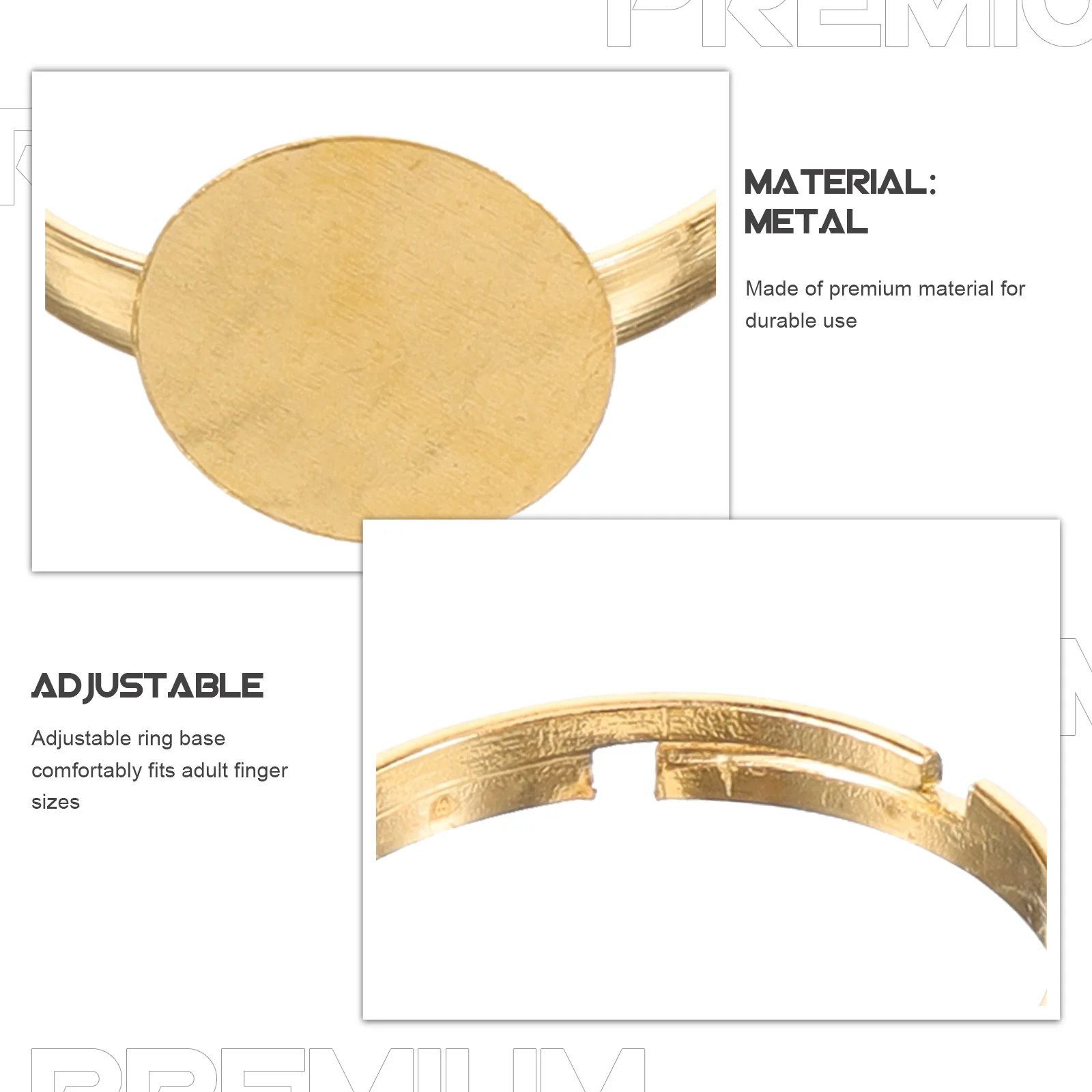 40 قطعة من علبة الحلقات المسطحة، قاعدة حلقية مسطحة قابلة للتعديل، إكسسوارات صنع المجوهرات DIY لحلقات الأصابع الفريدة، العثور على الحرف اليدوية الممتازة