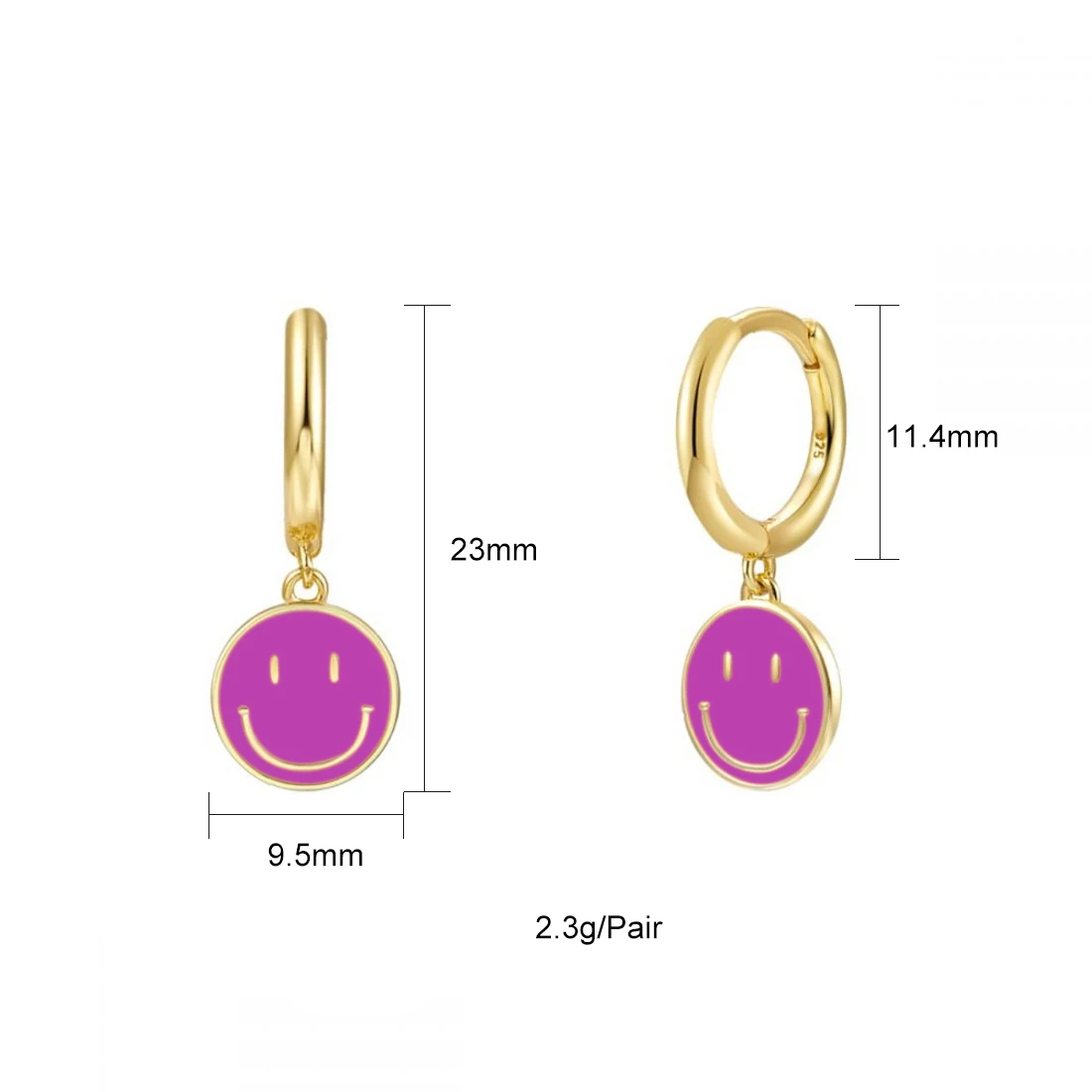 CRMYA Gold-color Clip Hoop Dangle Earrings For Women Fashion Color CZ Zircon Enamel Women\'s Earrings 2023 Jewelry Wholesale