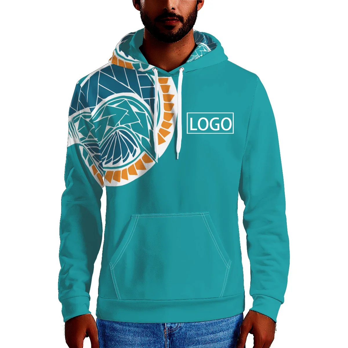 Men Custom Polynesian Tattoo Prints Hoodies, Cotton Sweatshirts, Football Team LOGO, Name Print, Crewneck Pullovers, Male Hoodie