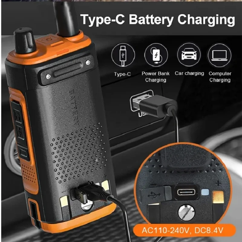Baofeng UV-17M Handheld-Zwei-Wege-Radio-Langstreckenantenne 999CH Typ-C-Luftband-kompatibel