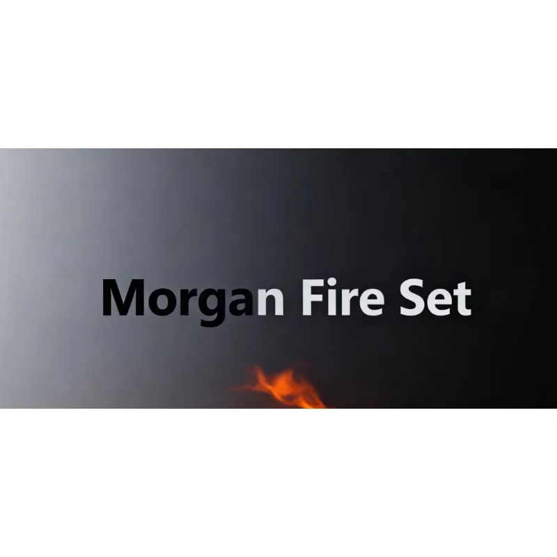 Morgan Fire Set Magic Trick - 1 Fire Coin + 3 Morgan Coins + 1 Shell Gimmick, Close-Up Illusion Props for One Coin to Two Tricks