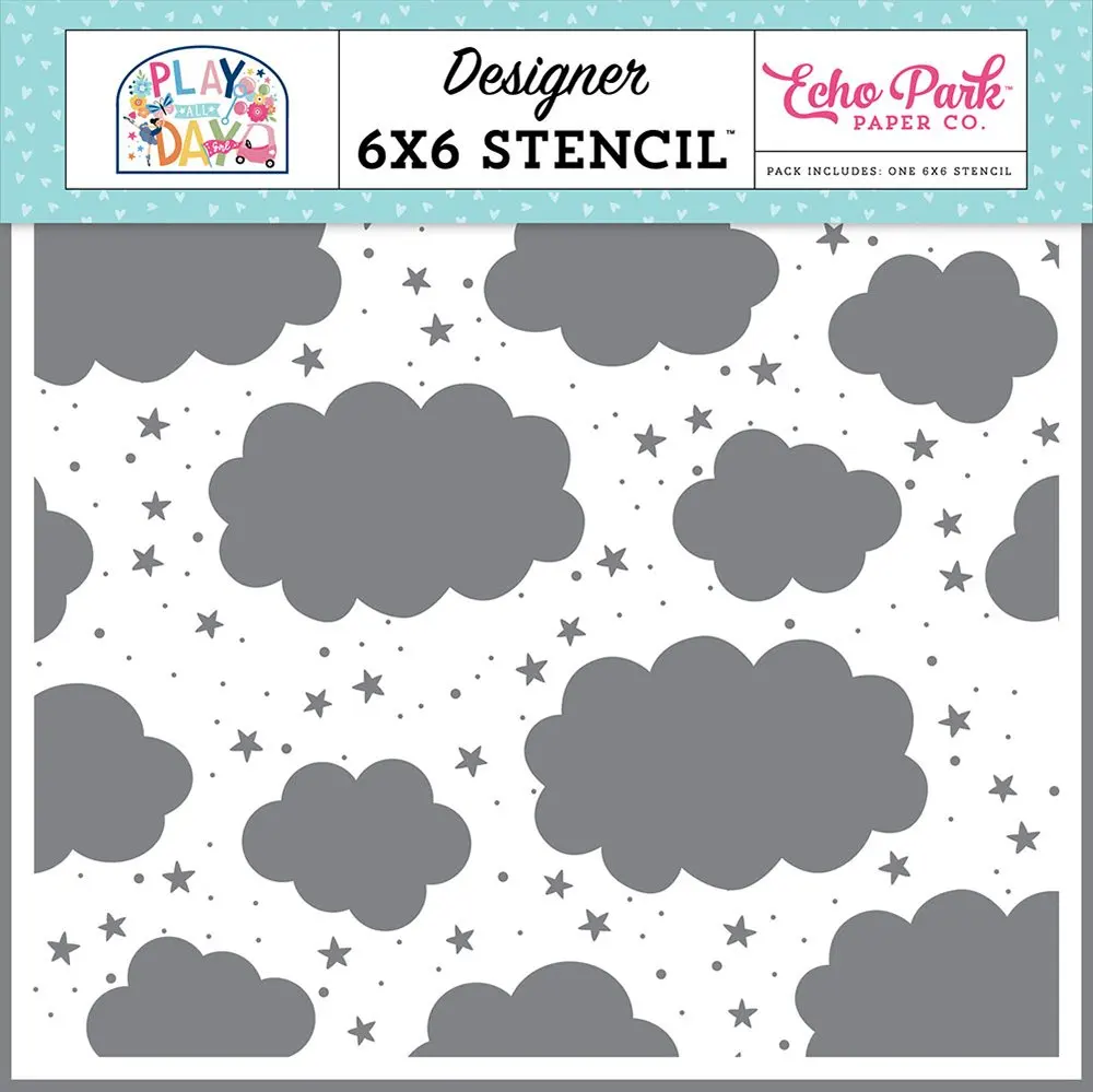 New 6 X 6 Stencils - Cloudy Sky Diy Layering Stencil Painting Scrapbook Coloring Embossing Album Decorate Craft Cutting Template