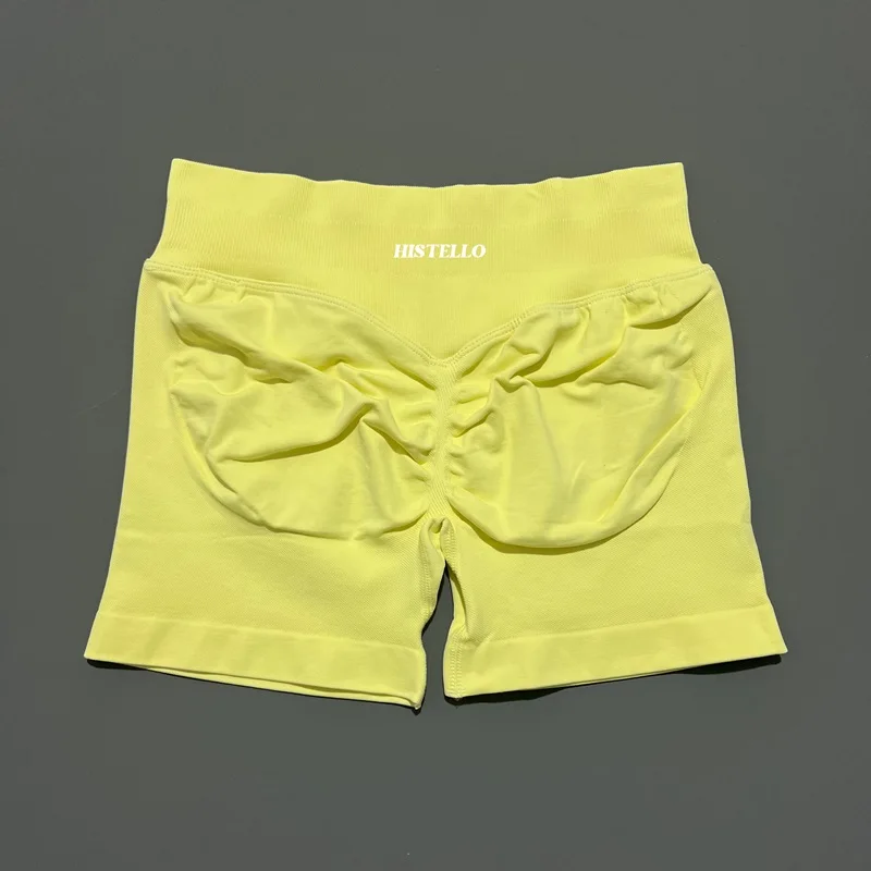 HISTELLO Impact Shorts Df Substitute High Waist Damen Yoga Workout Shorts Nahtlose Leggings Stretch Fitness Gym Laufshorts – Detail 25