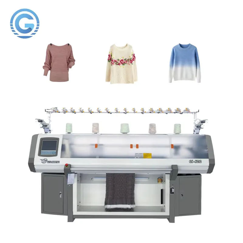 Chinese Origin Factory Double System 52 Inch Fully Automatic Computerized Sweater Flat Knitting Making Hine