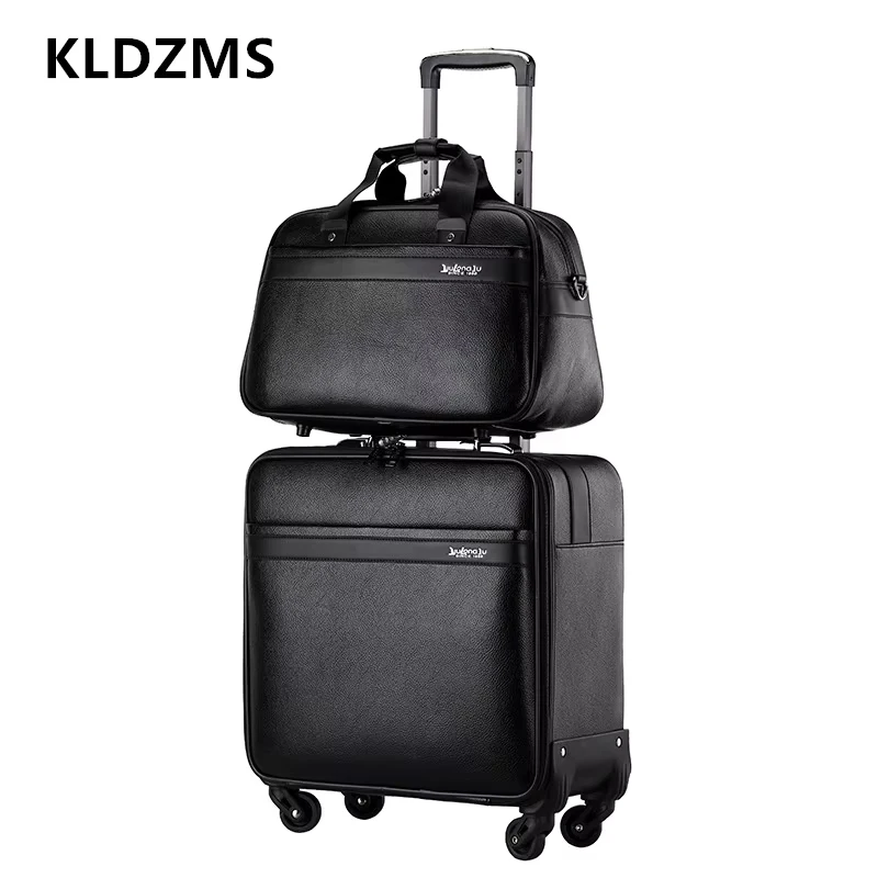 KLQDZMS Carry-on Travel Luggage 16 Inches Boarding Box Men's Business Trolley Case Set of Students Universal Cabin Suitcase