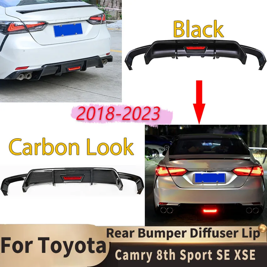 Rear Bumper Diffuser Lip for Toyota Camry 8th Sport SE XSE 2018 2019 2020