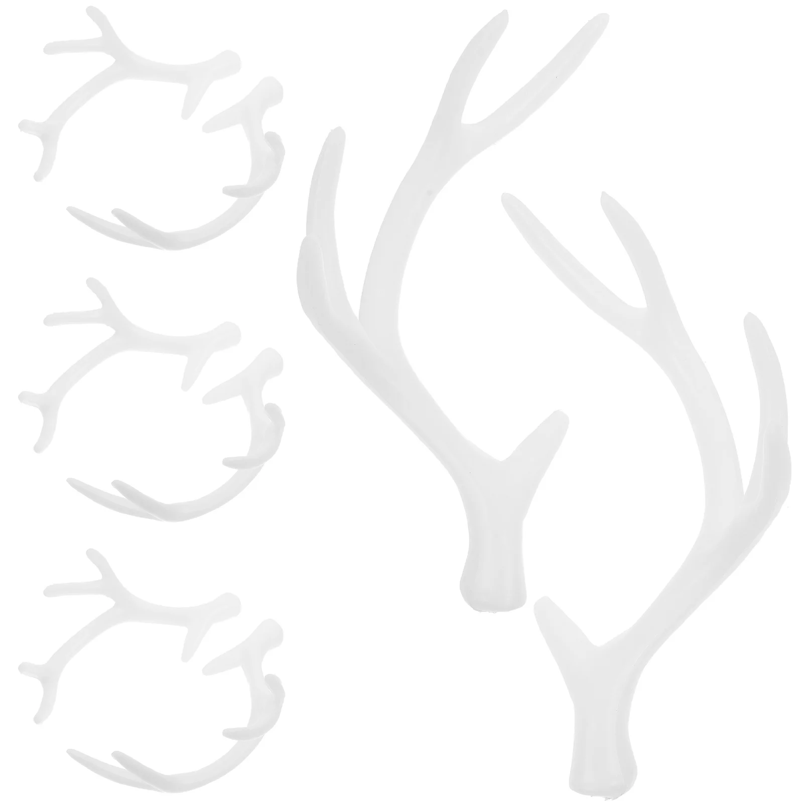 

4Pair Simulation Plastic Deer Antlers DIY Accessories Cosplay Party Headband Christmas Decoration Craft Reindeer Horn Ornament
