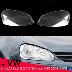Car Headlight Lens Cover Transparent head light lamp Shell Lens Light Protection for VW Golf 5 MK 5 Jetta A5 GT GTI R32 2005-09