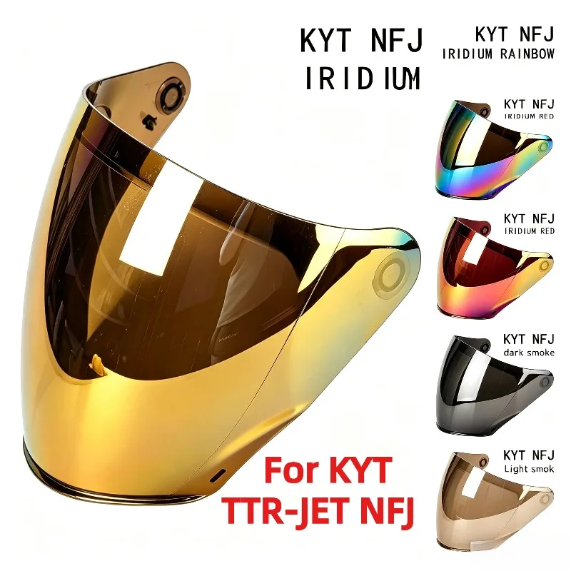 For KYT TTR-JET NFJ Visor Face Shield Anti-Scratch UV Cut Windproof Polycarbonate Visière Helmet Lens Replacement Motorcycle
