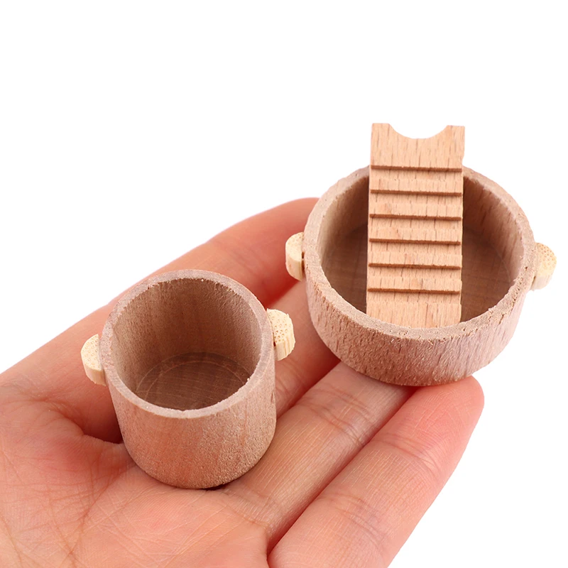 1:12 Dollhouse Miniatures Washboard Wash Basin 세탁 용 욕조 가정용 가구 용 발 버킷 욕실 용품