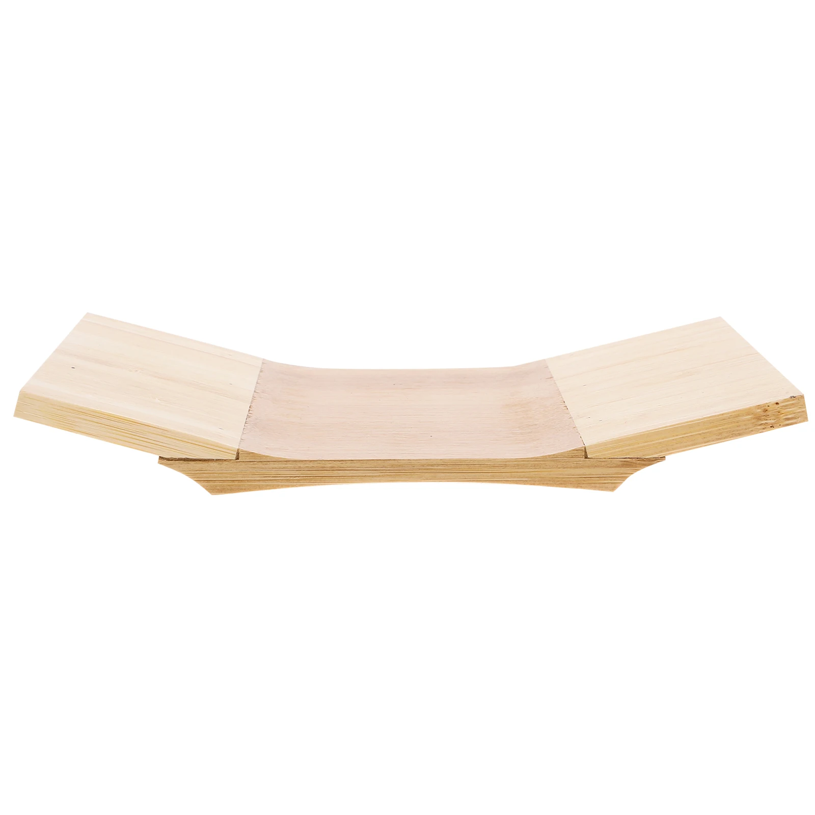 

Rectangular Sushi Plates Wood Sashimi Tray Japanese Dining Platter Decorative Display Dish Long Bent Shape Wooden Sushi Plate