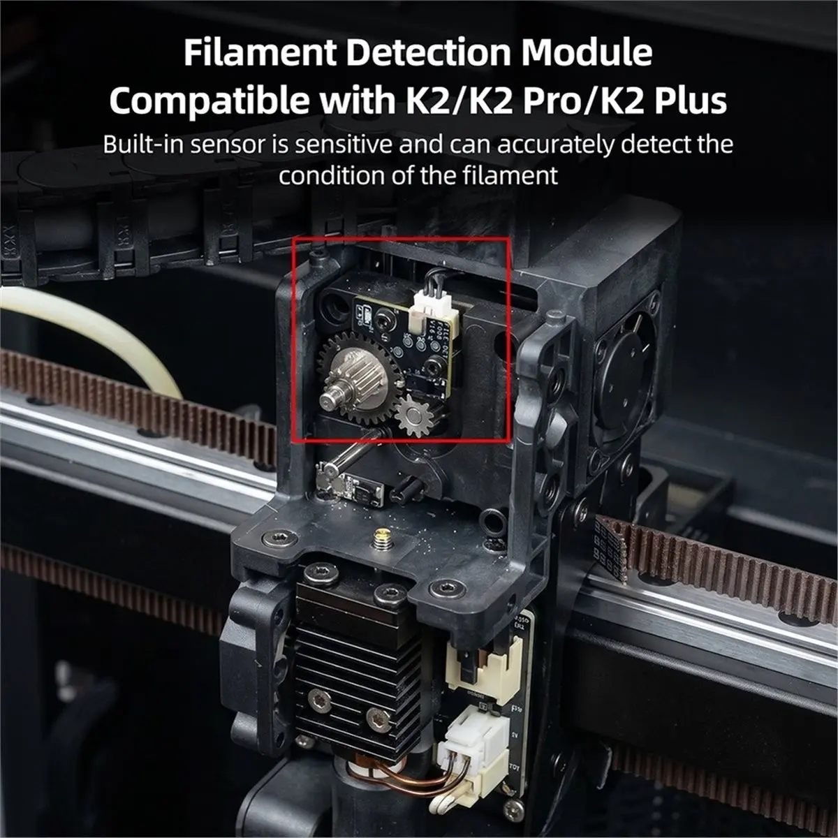 2PCS Filament Runout Detection Module for K2//K2 Plus, Photoelectric Material Breakage Detection