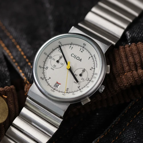 Imagen 2 del producto Reloj CILOA plateado de alta calidad para hombre con esfera grande, marca de lujo de alta gama, moda genuina, nuevo reloj de cuarzo 2025