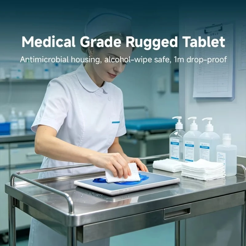 10.1 Inch Industrial Rugged Tablet PC,4G GPS NFC Barcode Scanner,Waterproof For Industrial Healthcare Use