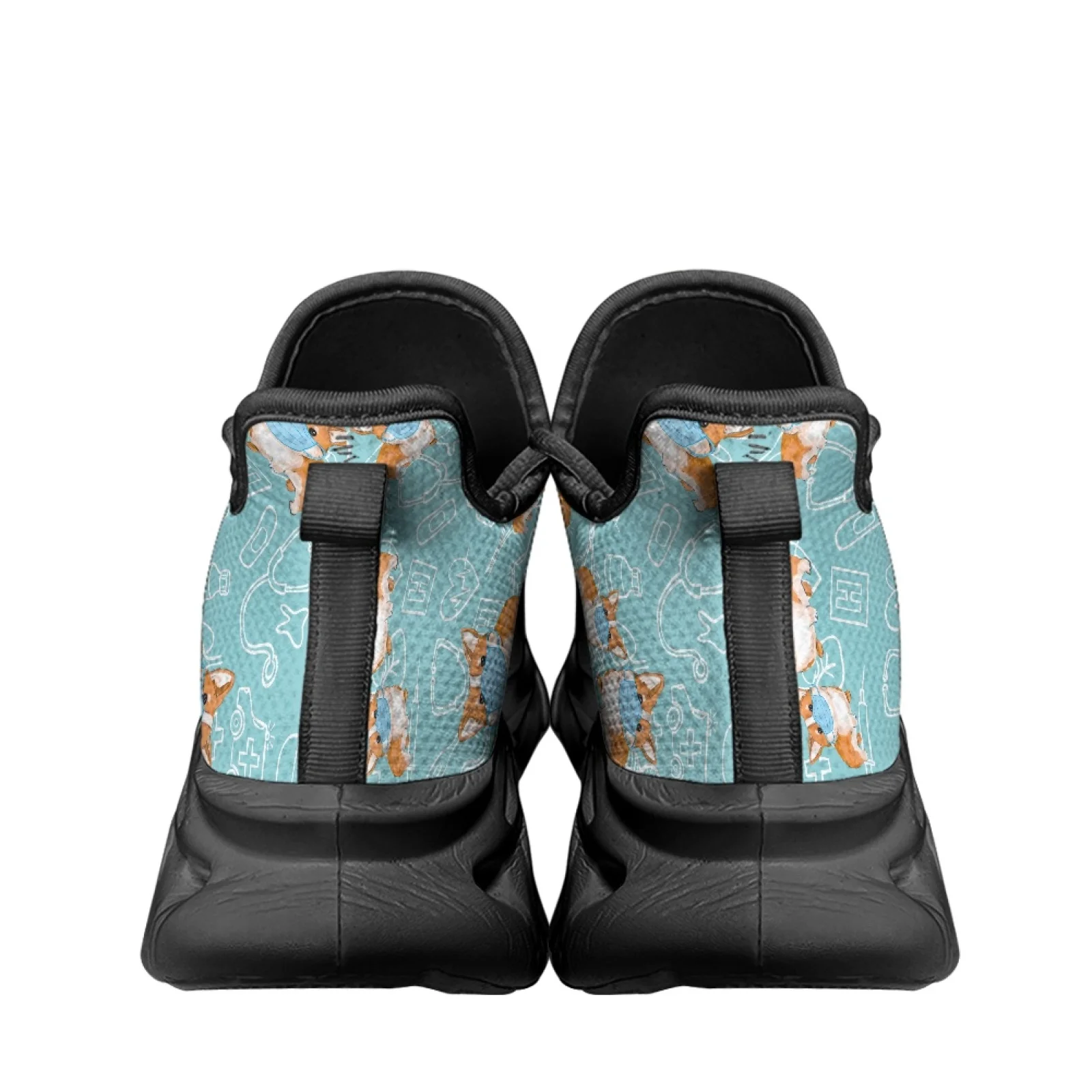 PENSTROLL Lightweight Men's Running Shoes Cushioned Breathable Mens Athletic Footwear for Walking Jogging Medical Corgi Print