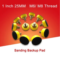 1 Inch 25 MM M6/M8 Thread Pneumatic Tray Air Self-adhesive Polisher Sander Machine Grinder Tools Wood Polish Disc