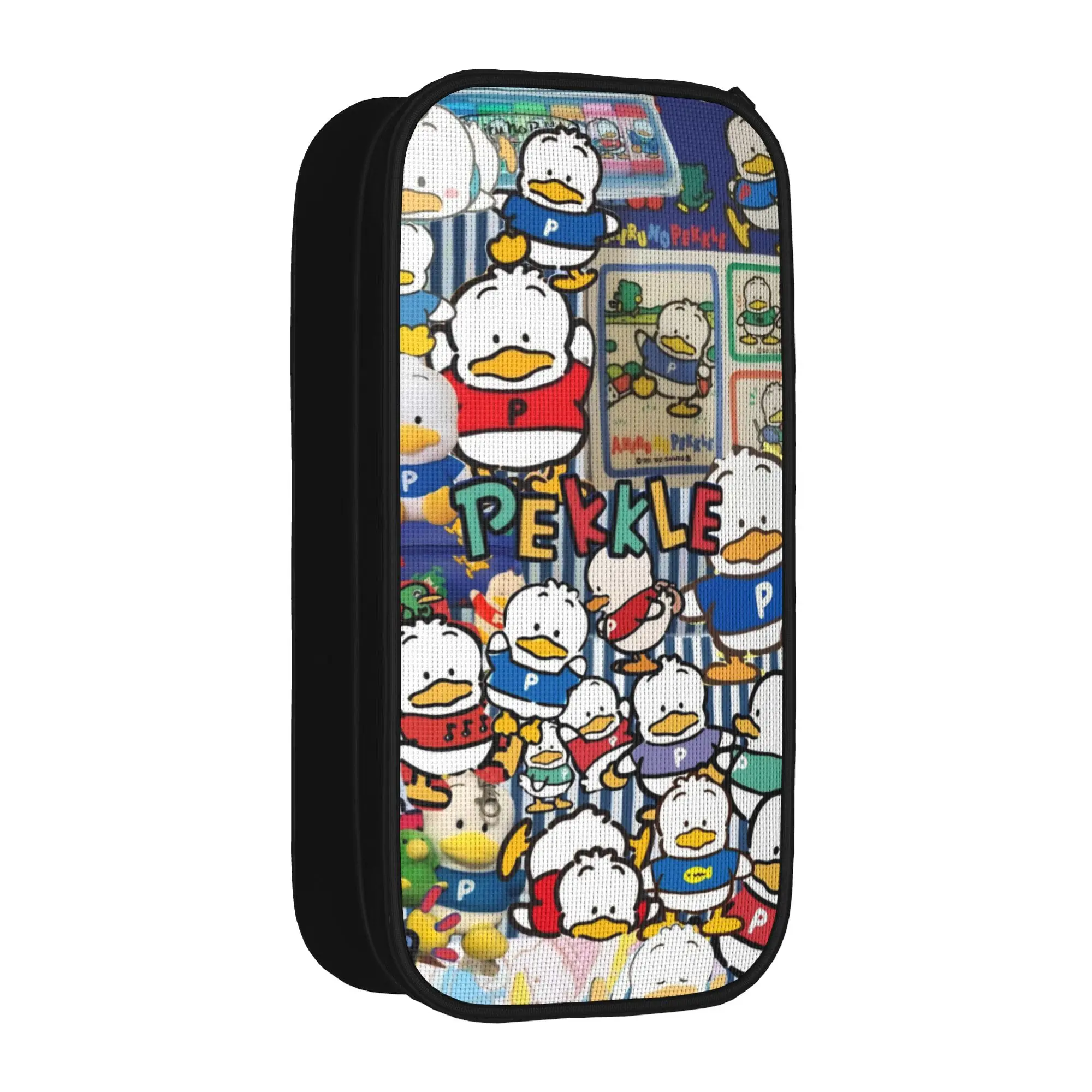 Estuche para lápices divertido con diseño de pato Pekkles, estuche para lápices de dibujos animados, caja para lápices para estudiantes, bolsas de almacenamiento grandes para lápices, regalo escolar para estudiantes, papelería