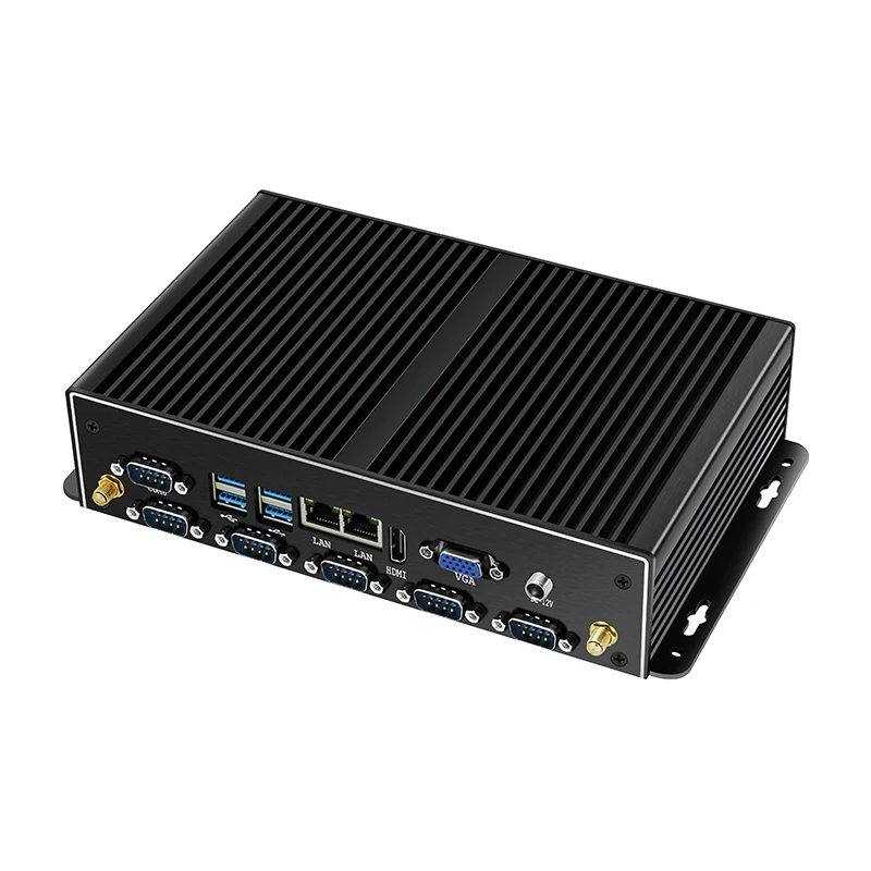 Mini PC industriale con supporto I5-8257U/J6412 Computer WiFi Linux Pfsense 3G/4G LTE con 4xUSB3.0 4xUSB2.0 6xDB9 RS232 1xHDMI