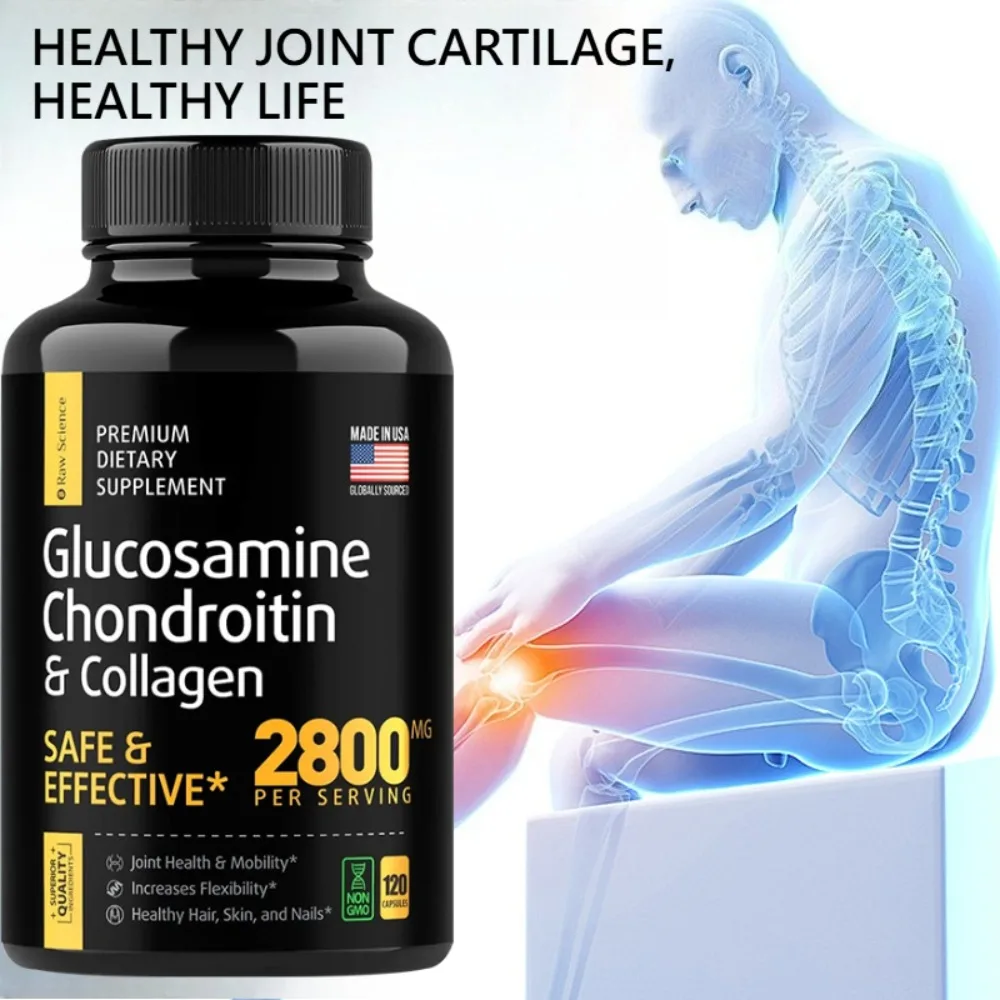 Glucosamine Chondroitin Triple Strength | Joint Health & Support Supplement for Women & Men | Reduces Discomfort for Joints