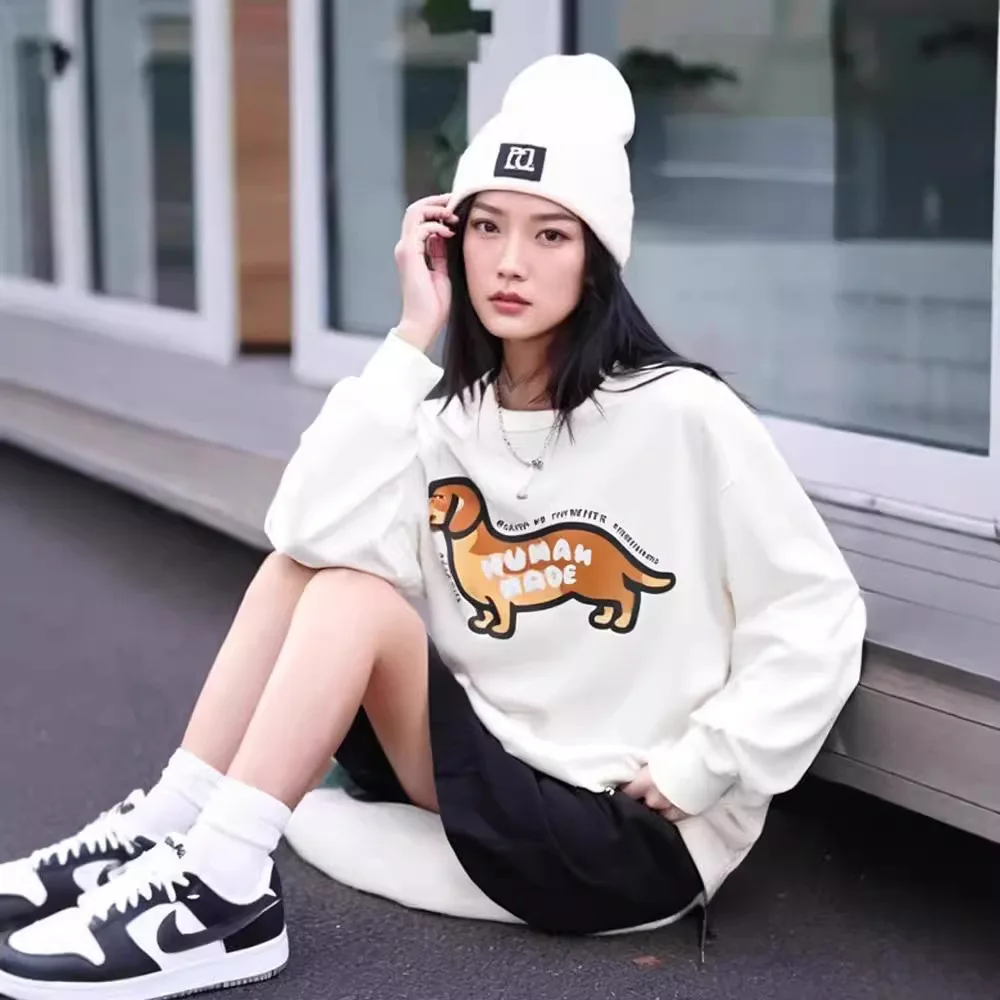 Clotty Team Humanmade Sausage Dog Couple Long Sleeve T-shirt Autumn/Winter Top Base Shirt