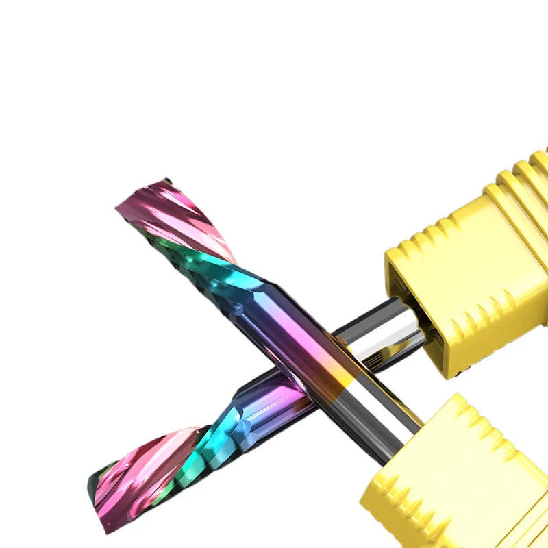 Fresa a spirale a lama singola con gambo da 3,175/4/6 mm con rotazione sinistra, punta per router CNC in carburo HRC60 in alluminio. Plastica. Acrilico