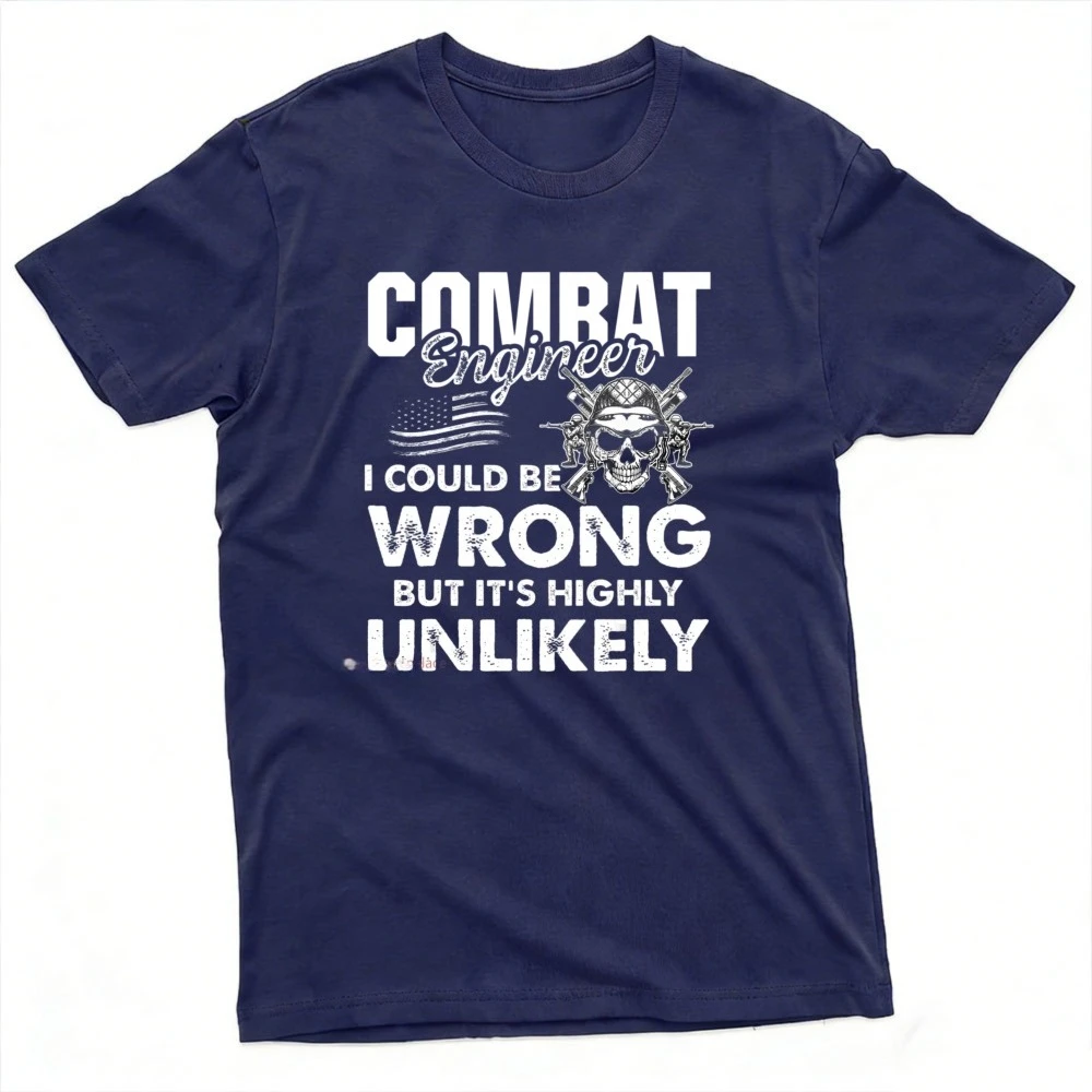 T-shirt militaire américain d'ingénieur de combat, style rétro, drapeau américain vieilli, mode gothique, hauts pour hommes, vêtements streetwear