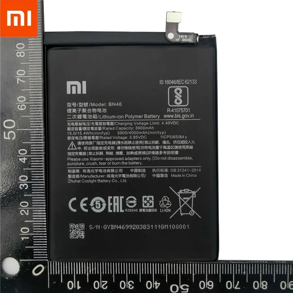 100% Original Replacement 4000mAh BN46 Battery For Xiaomi Redmi 7 Note8 Note 8 8T Phone Battery Bateria Batterie AKKU Free Tools