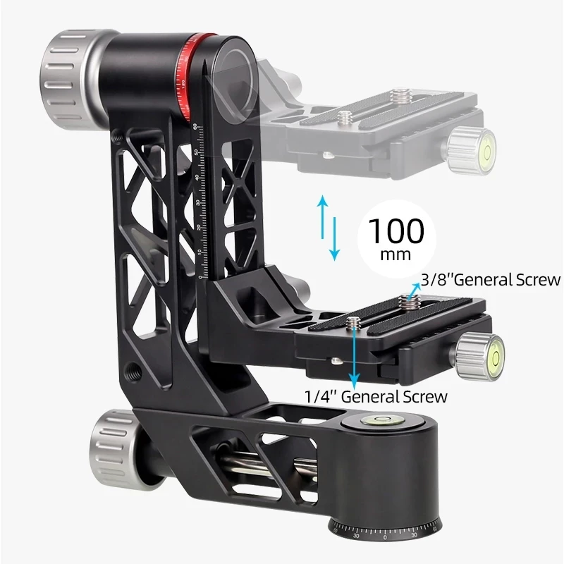 XILETU XGH-3 Professional Heavy Duty Gimbal Head 360 Degree Panoramic Gimbal Head Mount for Tripod DSLR Camera Telephoto Lens