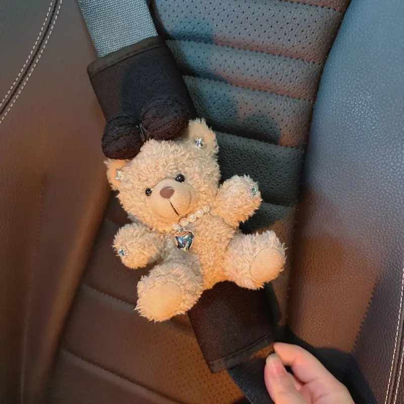 الكرتون الدب مقعد السيارة حزام غطاء مقعد السيارة الكتف اكسسوارات السيارات الداخلية غطاء حزام الأمان الديكور