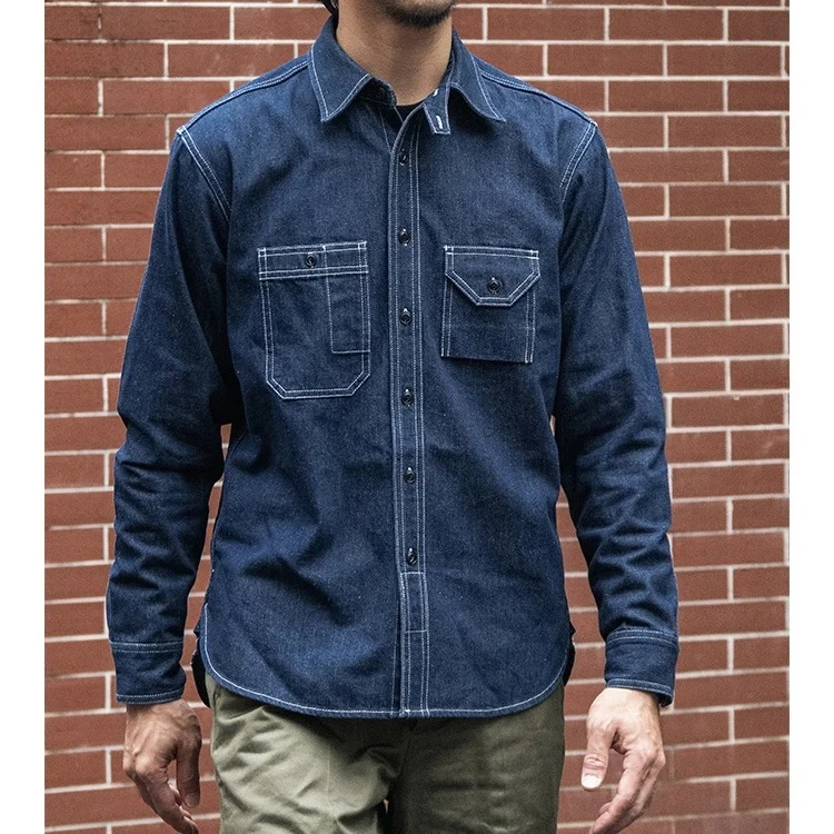 

НЕ НАЛИЧИИ БОЛЬШОЙ ЯНК 19371, трехконтактная джинсовая рубашка с инструментами Amekaji 19371, 0 шт., модель манжет, рабочие рубашки