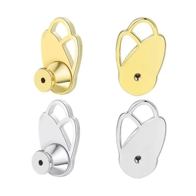 Wing Shaped Earring Support Backs For Preventing Drooping Jewelry Secure Hold Sturdy Brass Designs