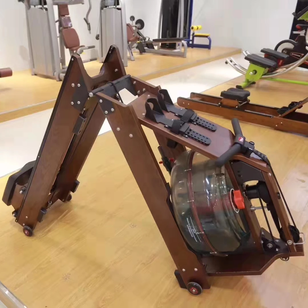 2026 Fashion Foldable Solid Wood Water Resistance  Rowing Machine Commercial Water Resistance Rowerpromote sales
