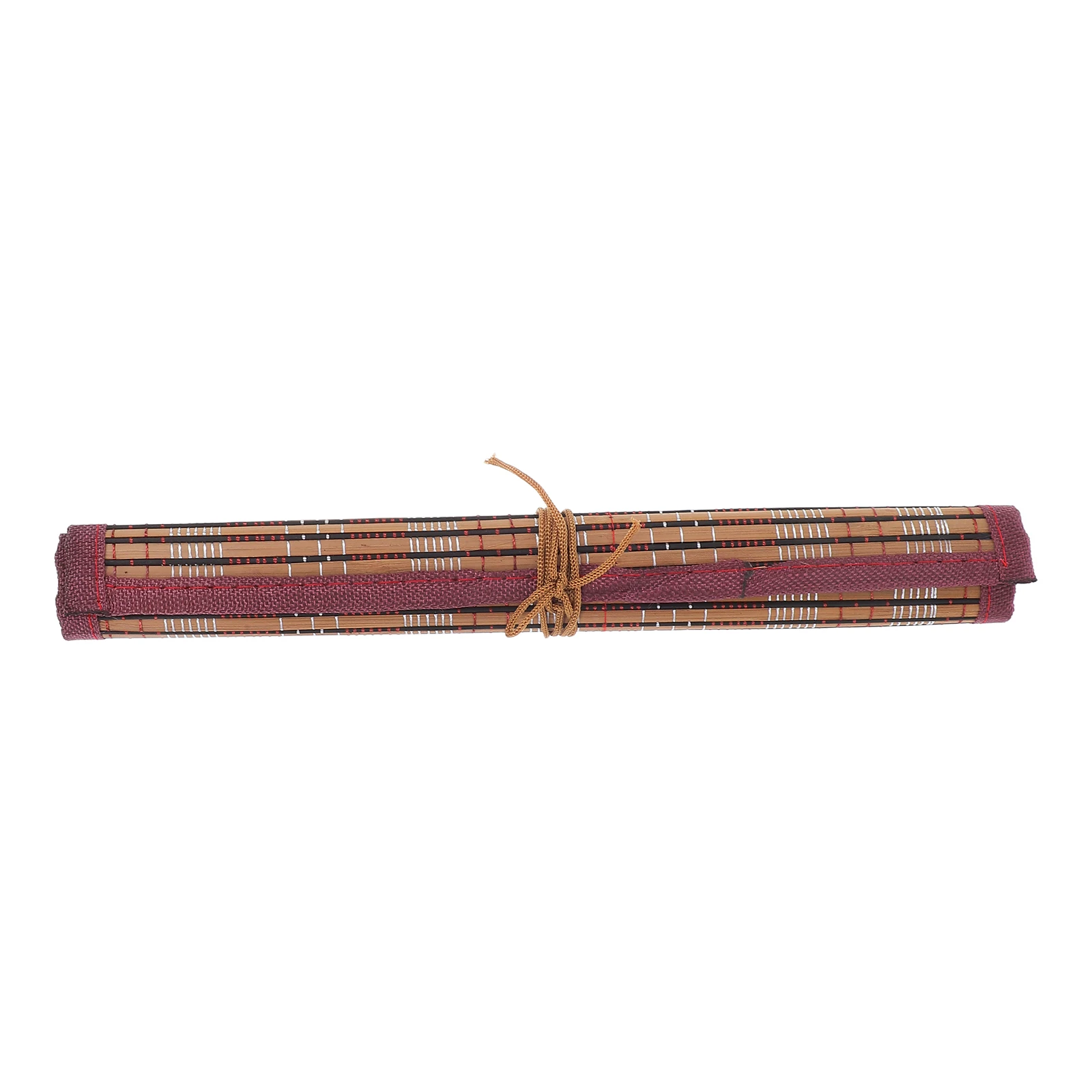 

Bamboo Canvas Pencil Case Roll Up Brush Holder Large Capacity Durable Artist Tool Storage Watercolor Paintbrush Pen Bag Student