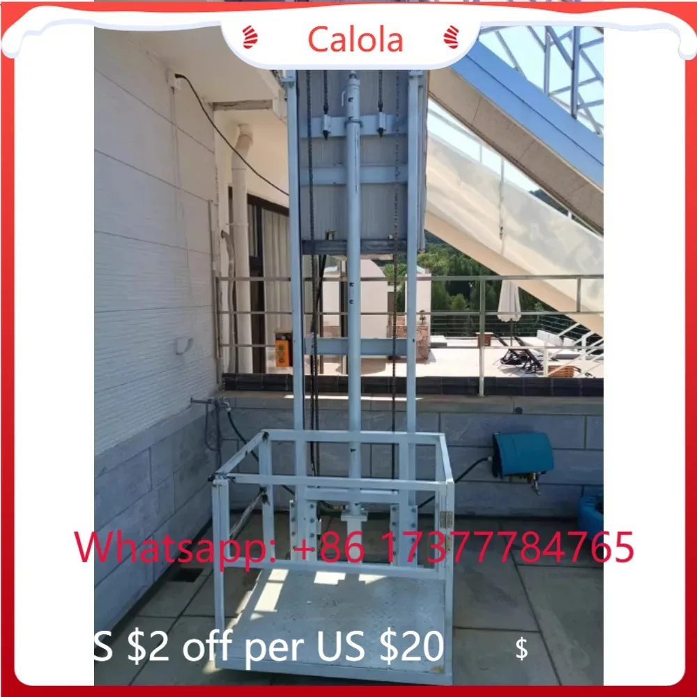 Guide Rail Type Electric Small Lifting Cargo Elevator Workshop Attic Freight Elevator