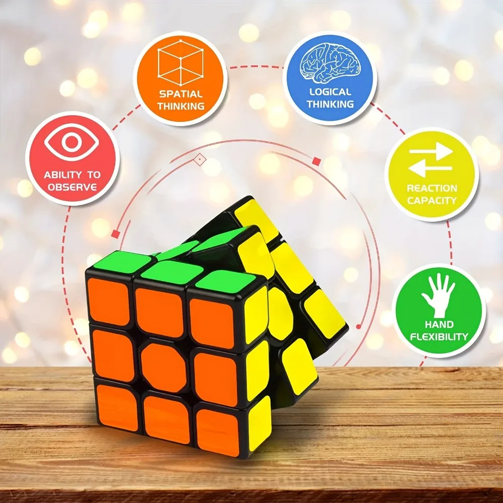 6/12pcs 3x3cm Magic Cube Kids Birthday Party Gift Toy Smooth Speed Cubes Puzzle Educational Birthday Party Favors Gifts Supplies