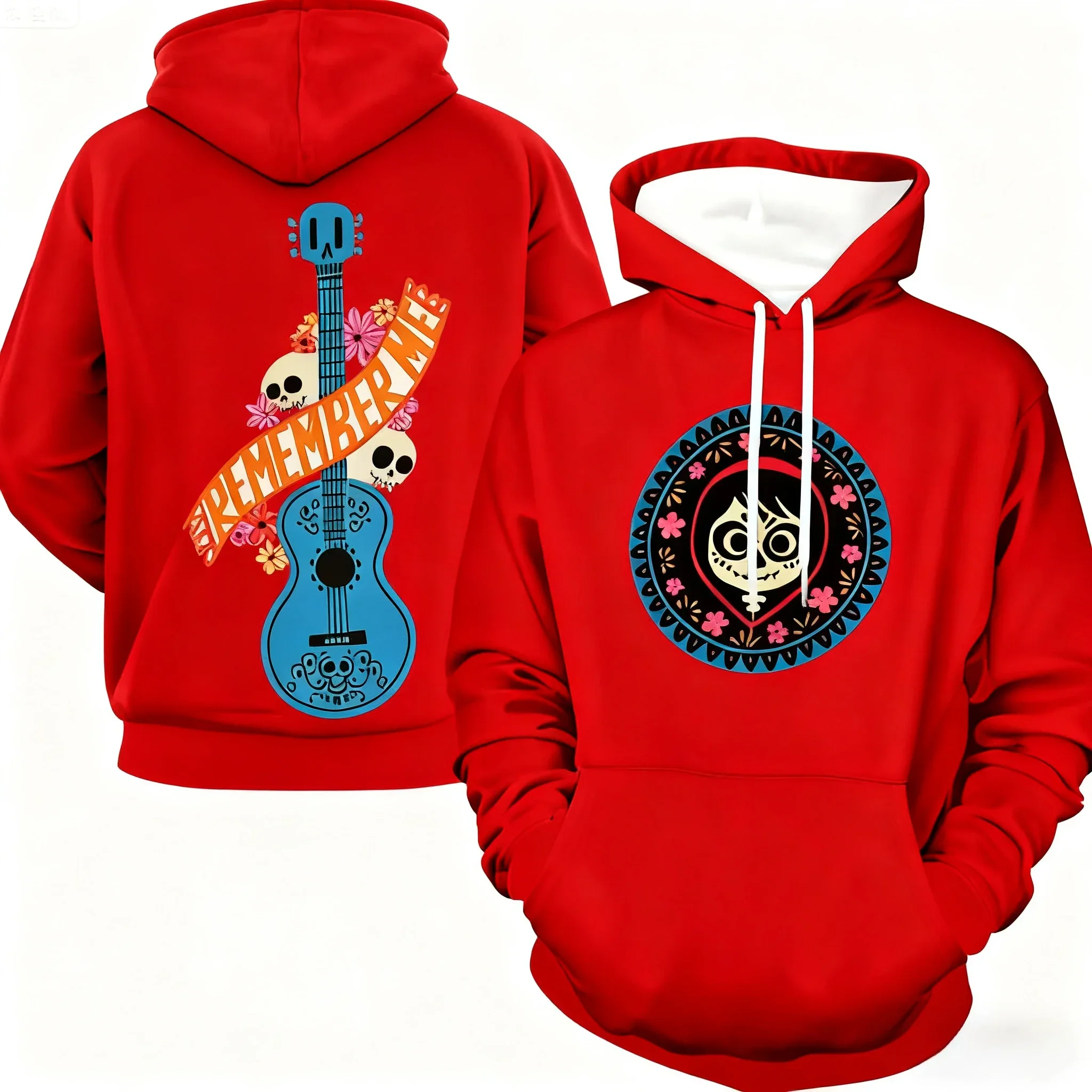 COCO سترة هوديي هدية عيد الهالوين السعيدة ألياف البوليستر أعلى 3D المطبوعة نمط الجمجمة الرجال الملابس هوديي بابي