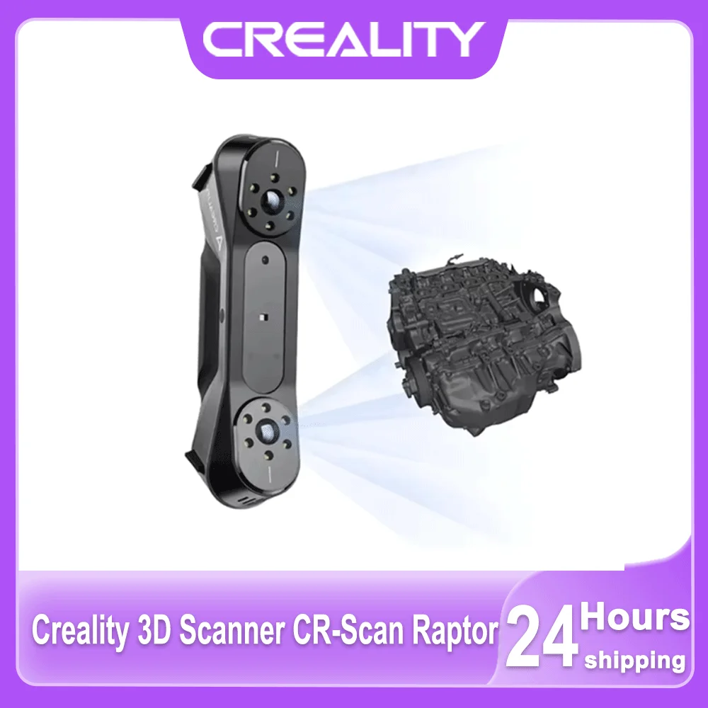 

Creality 3D Scanner CR-Scan Raptor 0.02 mm Accuracy 60fps Scanning Speed 3D Printing Handheld Scan Blue Laser NIR Light Scanner
