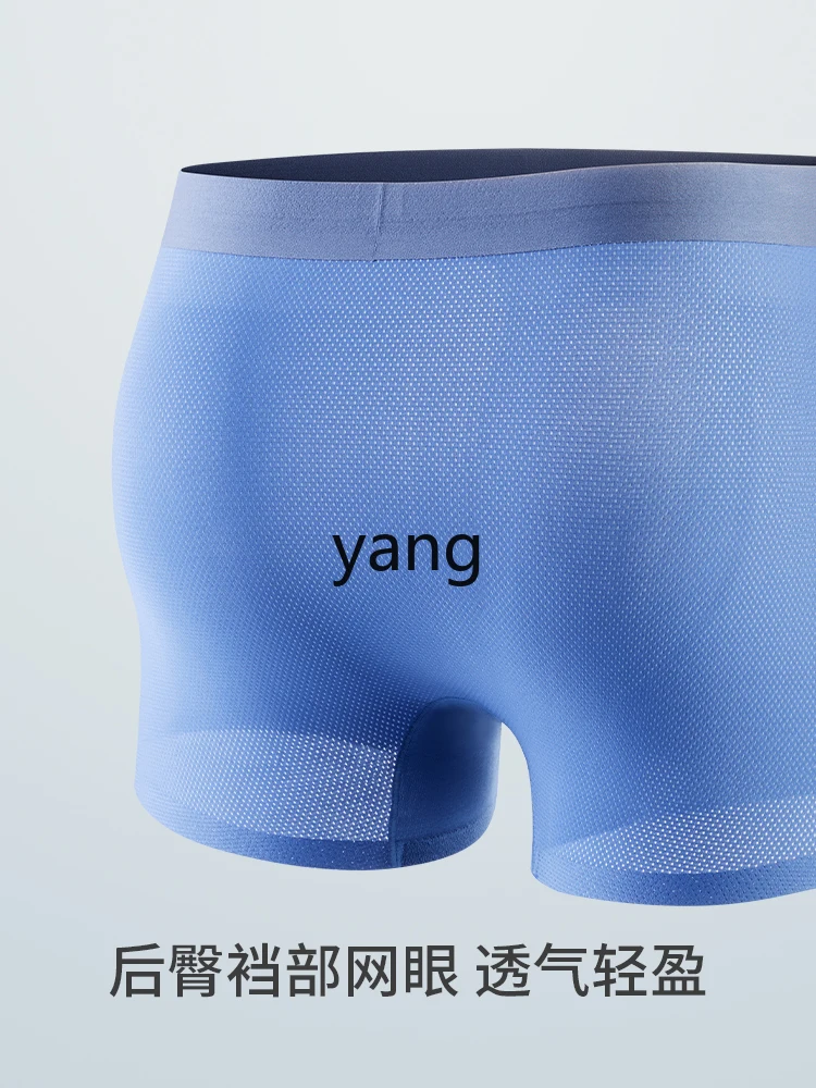 LMM3 pairs of underwear men's ice silk seamless 7A antibacterial thin breathable mesh