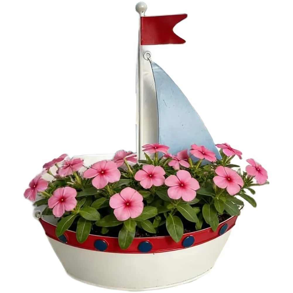 For Outdoor Garden Walls Outdoor Wall Vase Wall Hanging Container For Marine Landscape Decor Sturdy Iron Construction