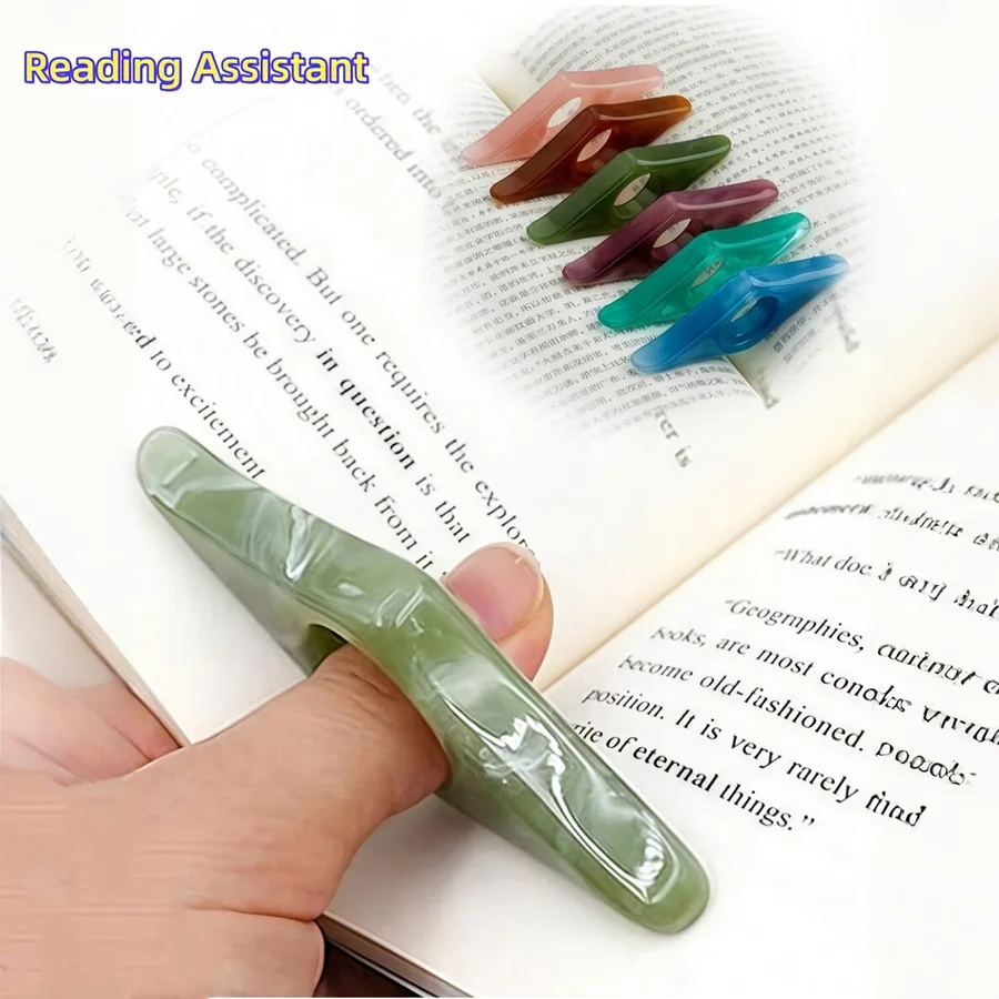Soporte para páginas de libros de color sólido, soporte creativo portátil para páginas de libros para leer, diseño de patrón irregular, 1 ud.