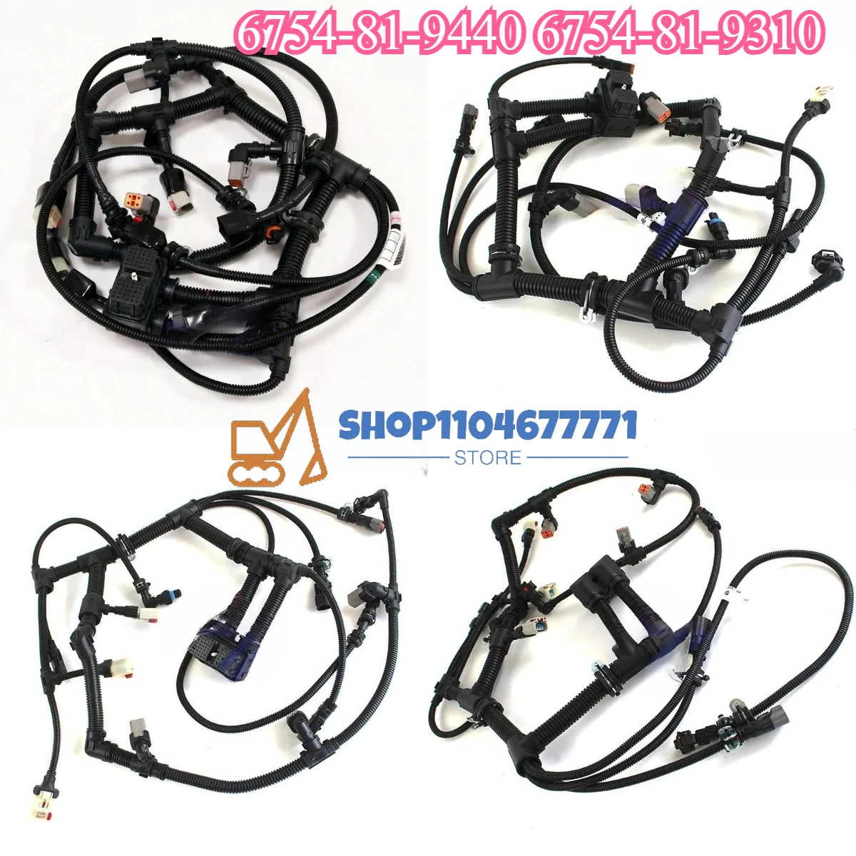 PC200-8 PC220-8 6D107 Brand New Engine Wiring Harness Cable Wire for Excavator 6754-81-9440 6754-81-9310 6754819440 6754819310