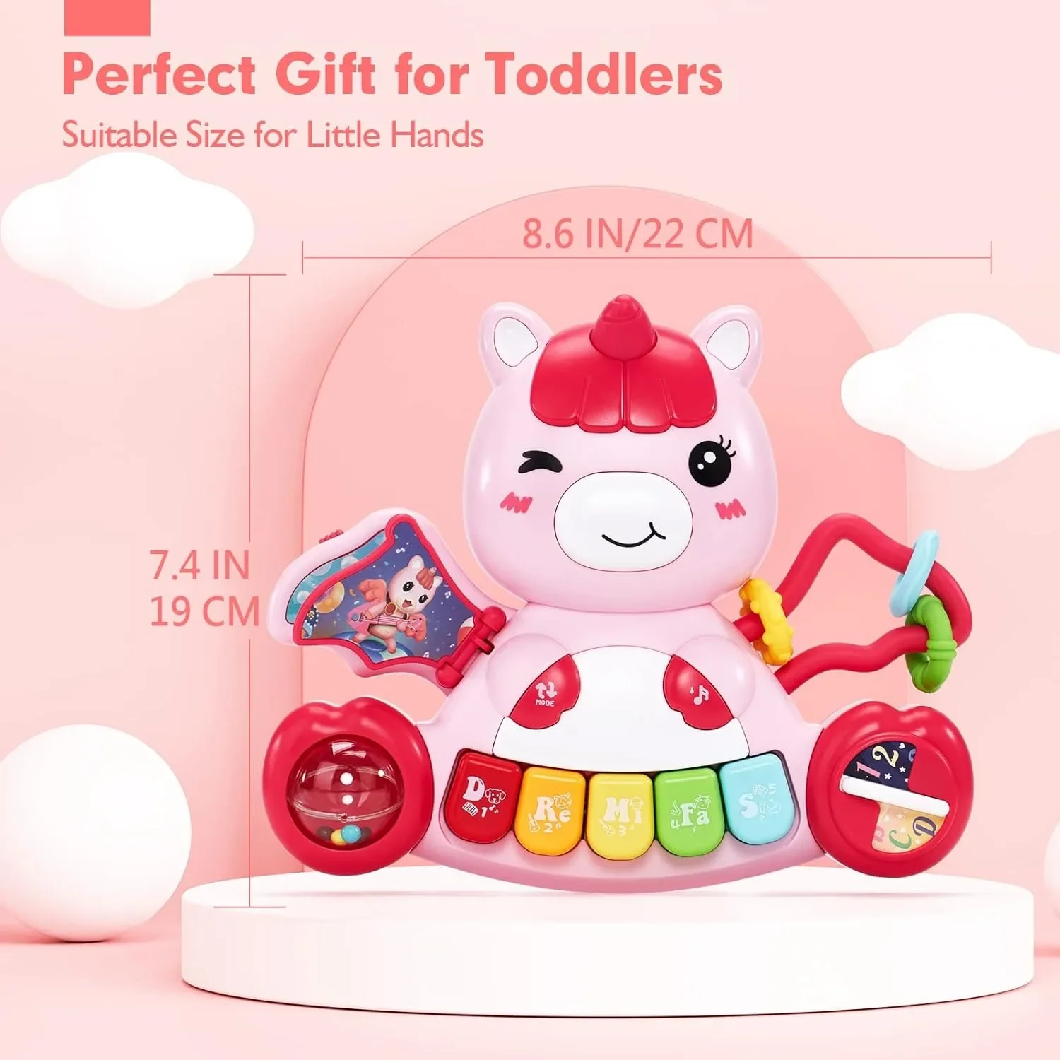 

Baby Toys Boys Girls Activity Early Learning Educational Toys Unicorn Musical Light Infant Piano Toys Music Instrument Gift