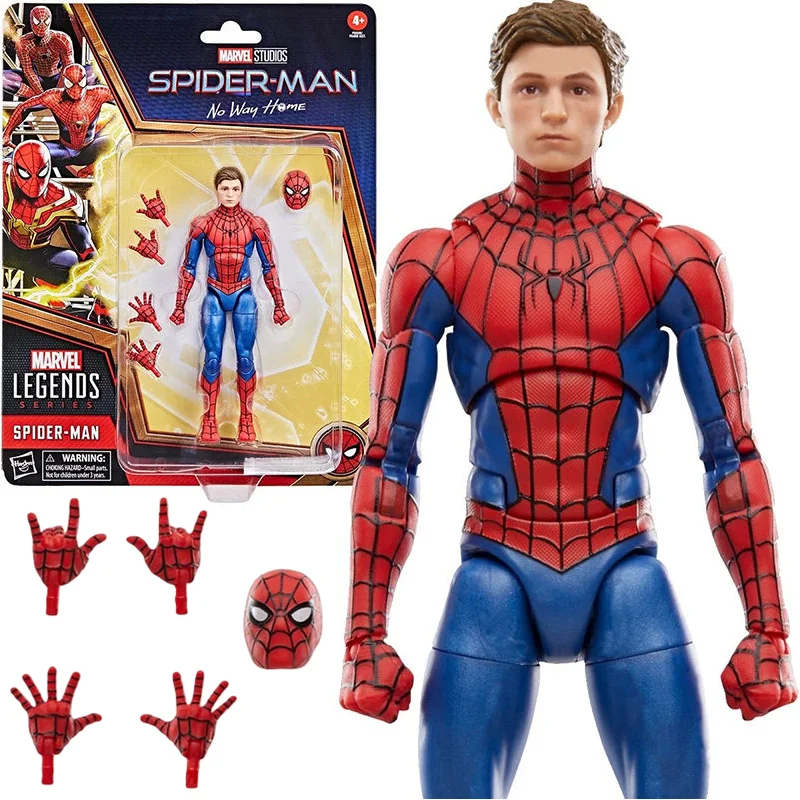 Spider-Man Actionfigur Tom Holland No Way Home Legends 6 Zoll Spielzeug mit beweglichen Gelenken, austauschbarem Kopf, Statue, Modell, Puppe, Spielzeug, Geschenk