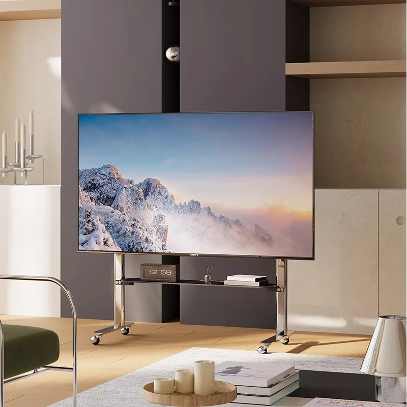 أثاث منزلي حامل تلفاز عجلات الإقامة المنزلية وغرفة النوم وغرفة الاجتماعات حامل تلفاز أثاث معدني إسكندنافي Prateleira Para MHDSJ