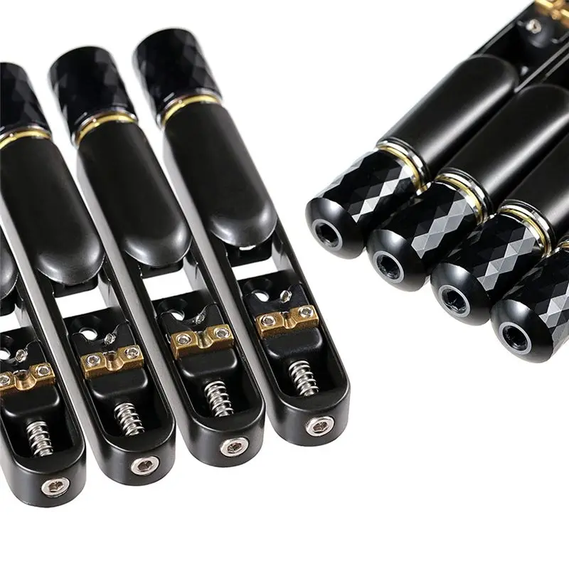 A89E-Bass Bridge For Electric Guitar 4Pcs Single Tubular Fixed Bridge Replacement Part
